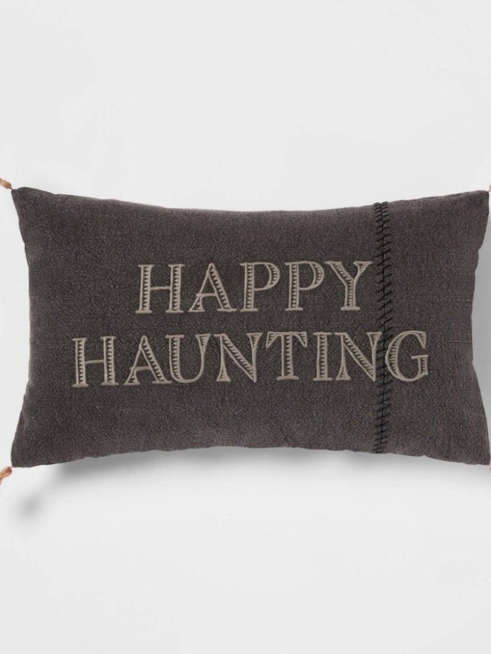 Happy Haunting Halloween Throw Pillow Threshold 20'' lumbar embroidered